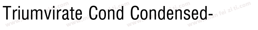 Triumvirate Cond Condensed字体转换